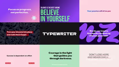 Typewriter | MOGRT Premiere Pro template preview