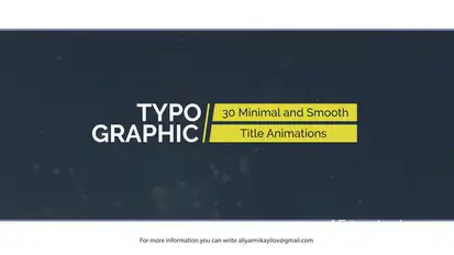 Typographic - 30 Title Animations Video Displays template preview