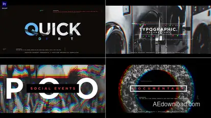 Typographic Documentary Promo Premiere Pro template preview
