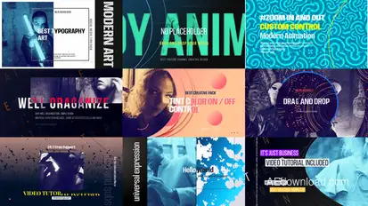 Typography Pack 01 Premiere Pro template preview