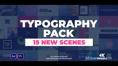 Typography Pack Video Displays template preview