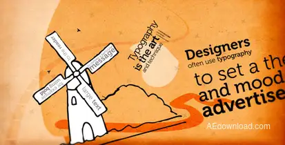 Typography Project Video Displays template preview