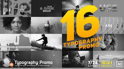 Typography Promo / Stomp Video Displays template preview