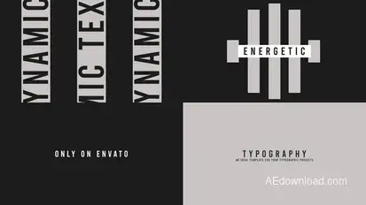 Typography Stomp Premiere Pro template preview