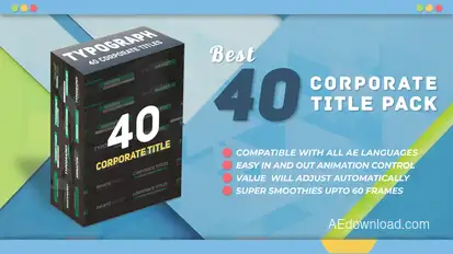 Typography Titles MOGRT Premiere Pro template preview