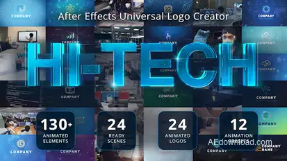 Ultimate Hi-Tech Logo Generator Video Displays template preview