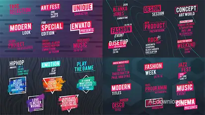 Ultimate Titles Package Video Displays template preview