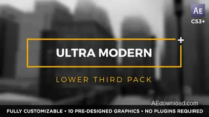 Ultra Modern Titles and Lower Thirds Video Displays template preview