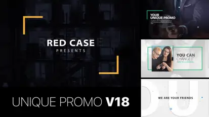Unique Promo v18 | Corporate Presentation Video Displays template preview