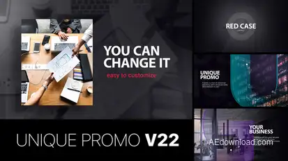 Unique Promo v22 | Corporate Presentation Video Displays template preview
