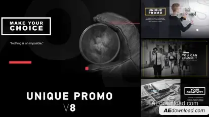 Unique Promo v8 | Corporate Presentation Video Displays template preview