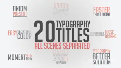 Unique Typography Video Displays template preview