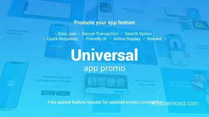 Universal App Promo 60 fps Video Displays template preview