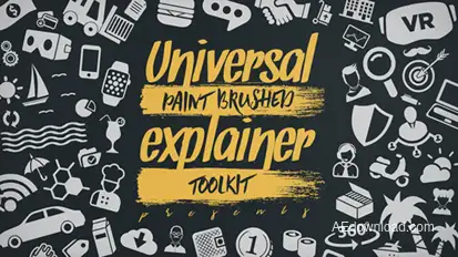 Universal Paint Brushed Explainer Toolkit Video Displays template preview