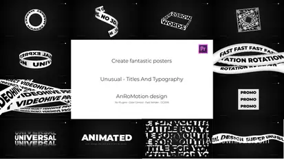 Unusual - Titles And Typography Video Displays template preview