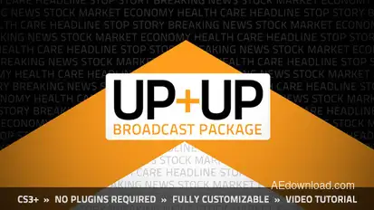 Up+Up Broadcast Package Video Displays template preview