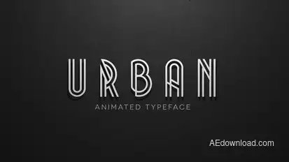 Urban - Animated Typeface Video Displays template preview