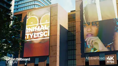 Urban Billboard Mockup Premiere Premiere Pro template preview