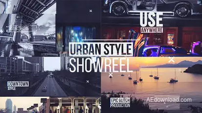 Urban Showreel Video Displays template preview