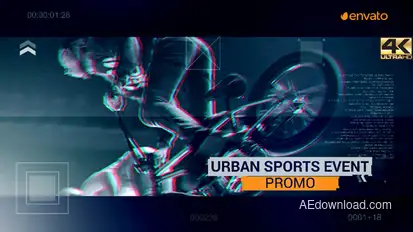 Urban Sport Event Promo Video Displays template preview