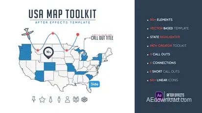 Usa Map Toolkit Video Displays template preview