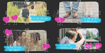 Valentine Love Slideshow Video Displays template preview