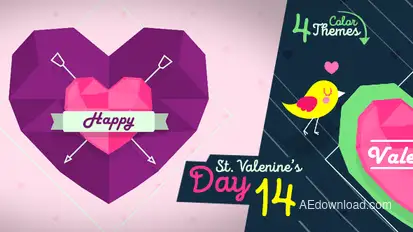 Valentines Day Video Displays template preview