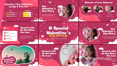 Valentines Day Typography for Premiere Pro Premiere Pro template preview