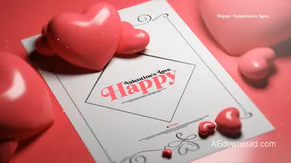 Valentines Love Card Premiere Pro template preview