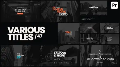 Various Titles 47 Premiere Pro template preview