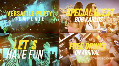 Versatile Party Video Displays template preview
