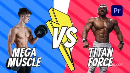 Versus Comic Intro Premiere Pro template preview