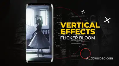 Vertical Flicker Bloom Effects Premiere Pro template preview