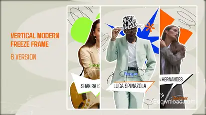 Vertical Freeze Frame | MOGRT Premiere Pro template preview