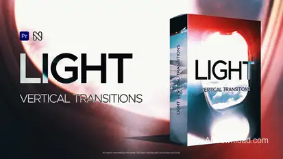 Vertical Light Transitions - TikTok, Reels, Shorts, Stories for Premiere Pro Premiere Pro template preview