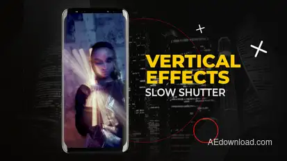 Vertical Slow Shutter Effects Premiere Pro template preview