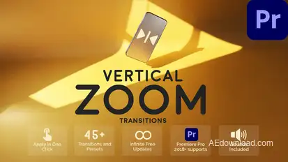 Vertical Zoom Transitions for Premiere Pro Premiere Pro template preview