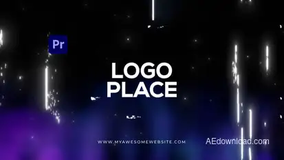 VHS Logo Glitch Premiere Pro template preview