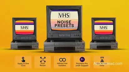 VHS Noise Presets Premiere Pro template preview