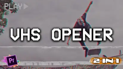 VHS Opener Premiere Pro template preview