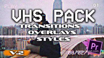 VHS Pack: effects, overlays, transitions v.2 Premiere Pro template preview