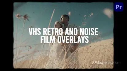 VHS Retro And Vintage Overlays Premiere Pro template preview
