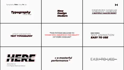 09 Typography Titles | After Effects Titles template preview