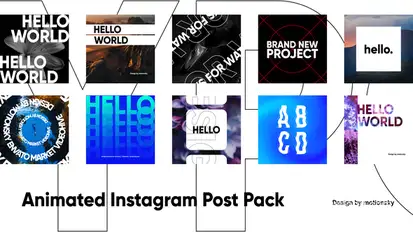 10 Animated Instagram Post Pack | After Effects Titles template preview