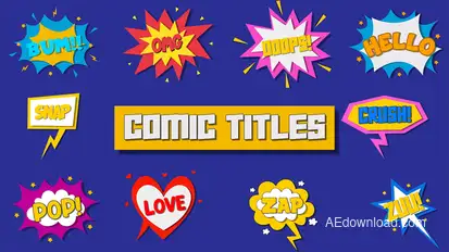 10 Comics Titles Titles template preview