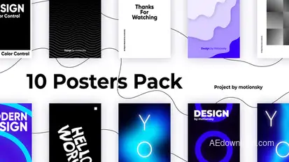 10 Creative Typography Posters Pack | After Effects Titles template preview