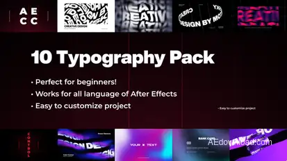 10 Excellent Typography Pack | After Effects Titles template preview