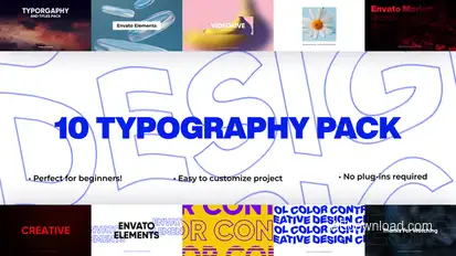 10 Fine Typography Pack | After Effects Titles template preview