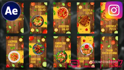 10 In 1 Stories Food Promo Instagram Product Promo template preview