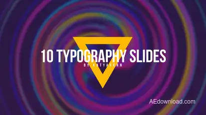 10 Modern Gradient Typography Slides - After Effects Elements template preview